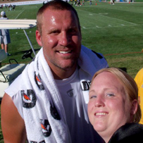 Billie Jo poses with Ben at camp, August 16, 2010. Photo taken by Billie's husband. *Please do not use or copy without her permission!